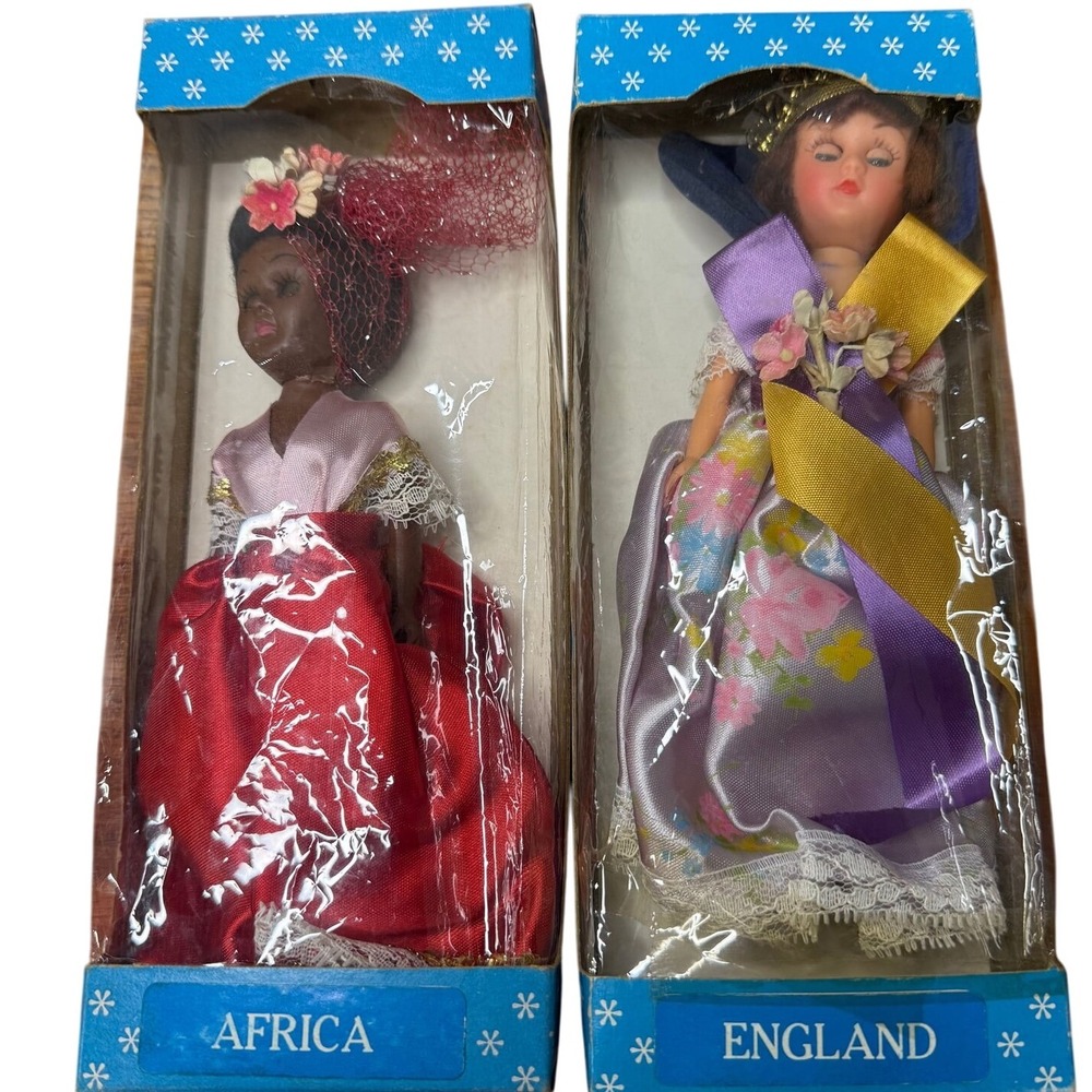 Vintage ARCO‎ Miss England Dolls of the World Doll 2 dolls new in box